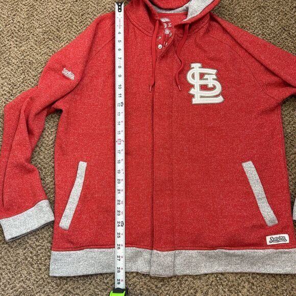 St. Louis Cardinals Stitches Men's Zip Up Jacket Size Large Large Back Logo - Picture 10 of 12